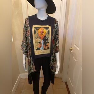 Custom One-of-a kind Smashing Pumpkins Poncho Top